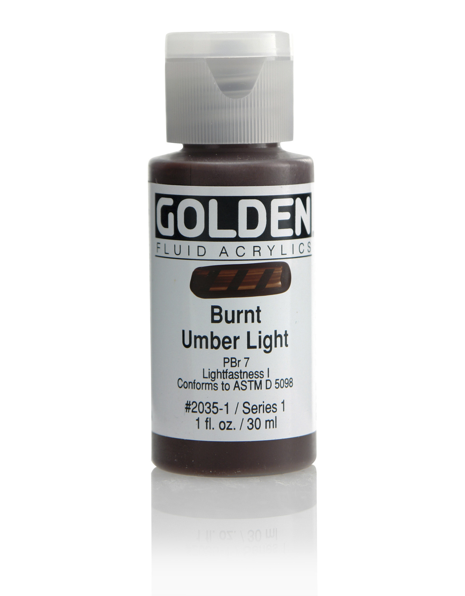 Golden Golden Fluid Acrylics, Burnt Umber Light 1oz Cylinder