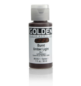 Golden Golden Fluid Acrylics, Burnt Umber Light 1oz Cylinder