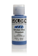 Golden Golden Fluid Acrylics, Cerulean Blue Chromium 1oz Cylinder