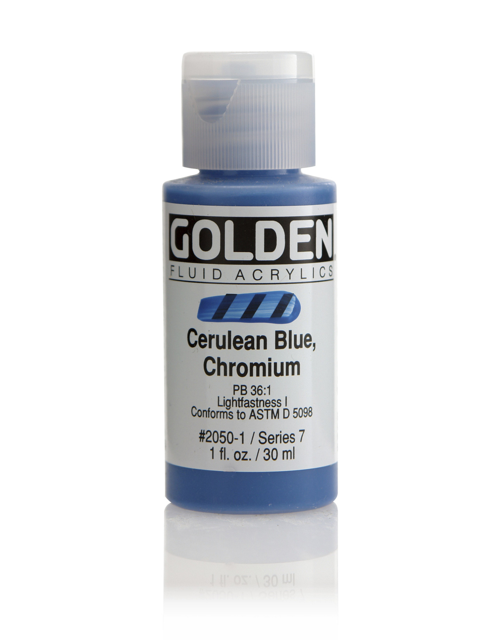 Golden Golden Fluid Acrylics, Cerulean Blue Chromium 1oz Cylinder