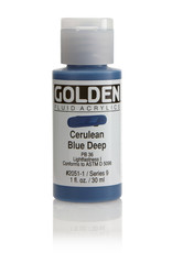 Golden Golden Fluid Acrylics, Cerulean Blue Deep 1oz Cylinder