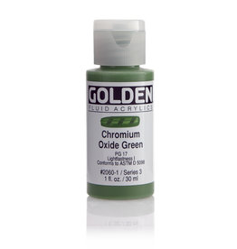 Golden Golden Fluid Acrylics, Chromium Oxide Green 1oz Cylinder