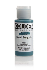 Golden Golden Fluid Acrylics, Cobalt Turquoise 1oz Cylinder