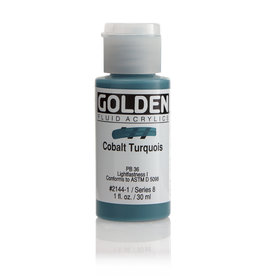 Golden Golden Fluid Acrylics, Cobalt Turquoise 1oz Cylinder
