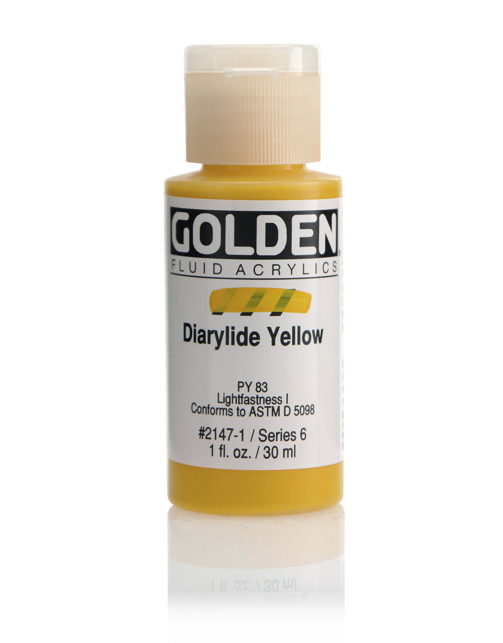 Golden Golden Fluid Acrylics, Diarylide Yellow 1oz Cylinder