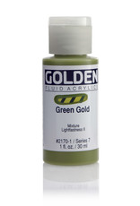 Golden Golden Fluid Acrylics, Green Gold 1oz Cylinder