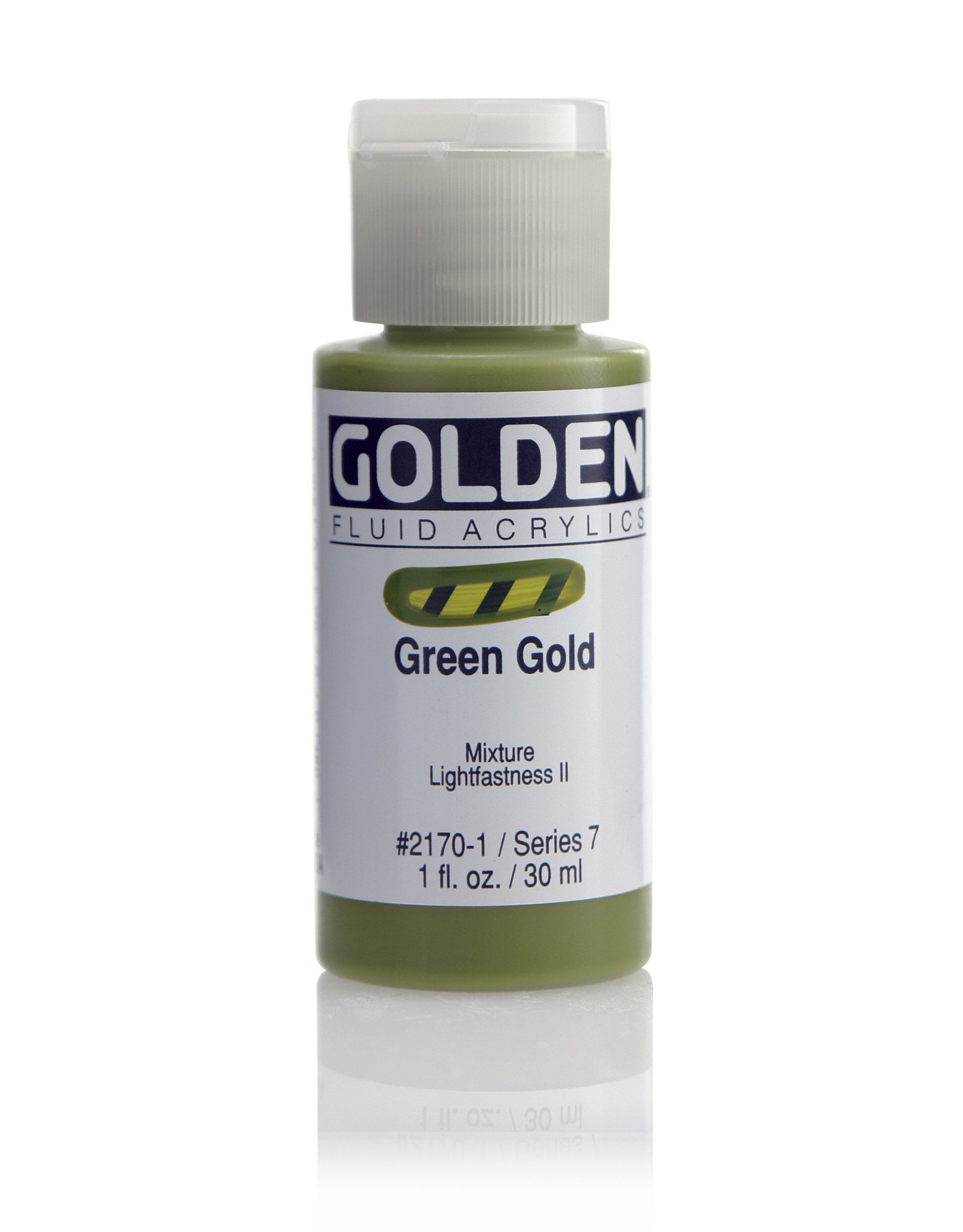 Golden Golden Fluid Acrylics, Green Gold 1oz Cylinder