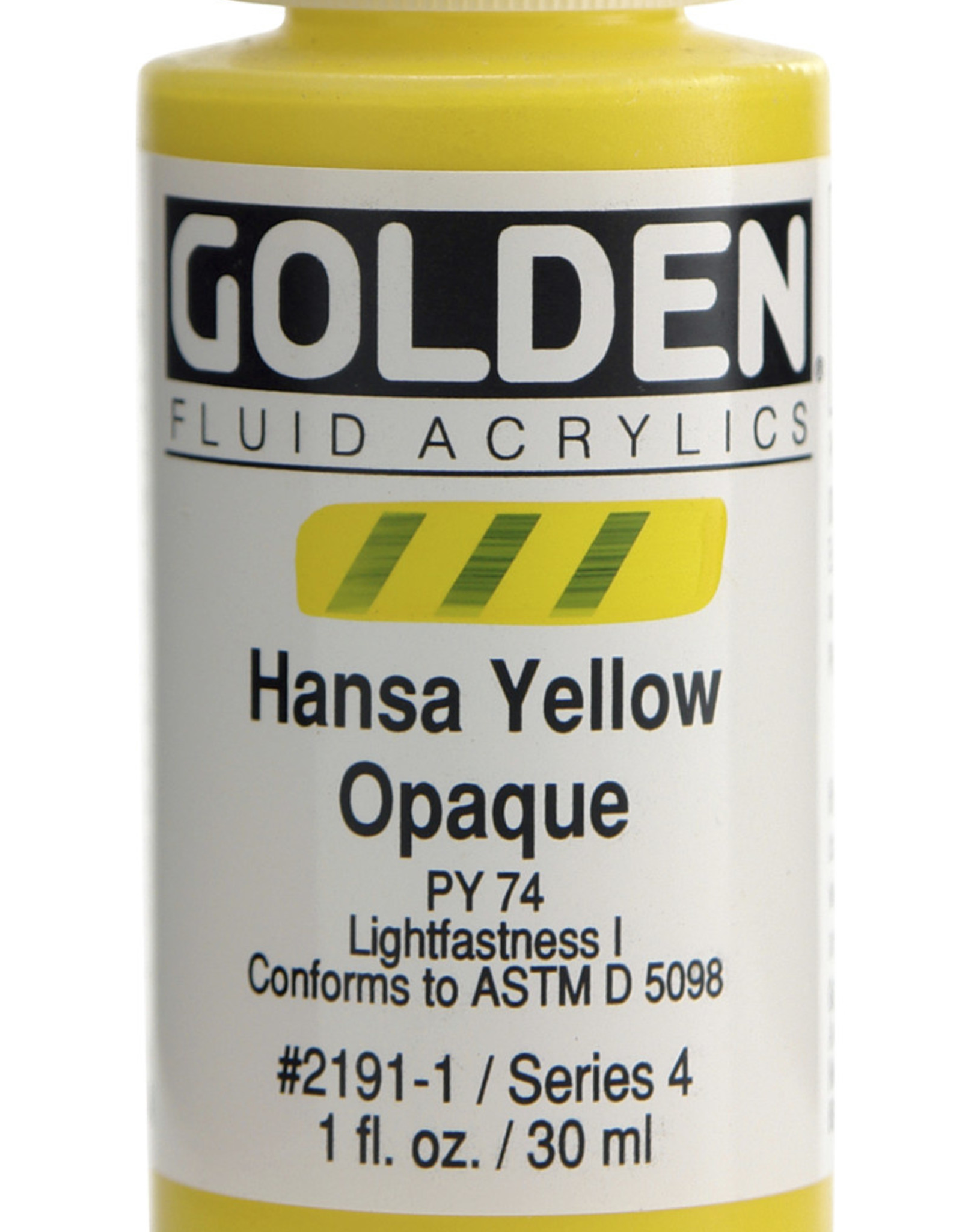 Golden Golden Fluid Hansa Yellow Opaque 1 oz cylinder Commercial Art