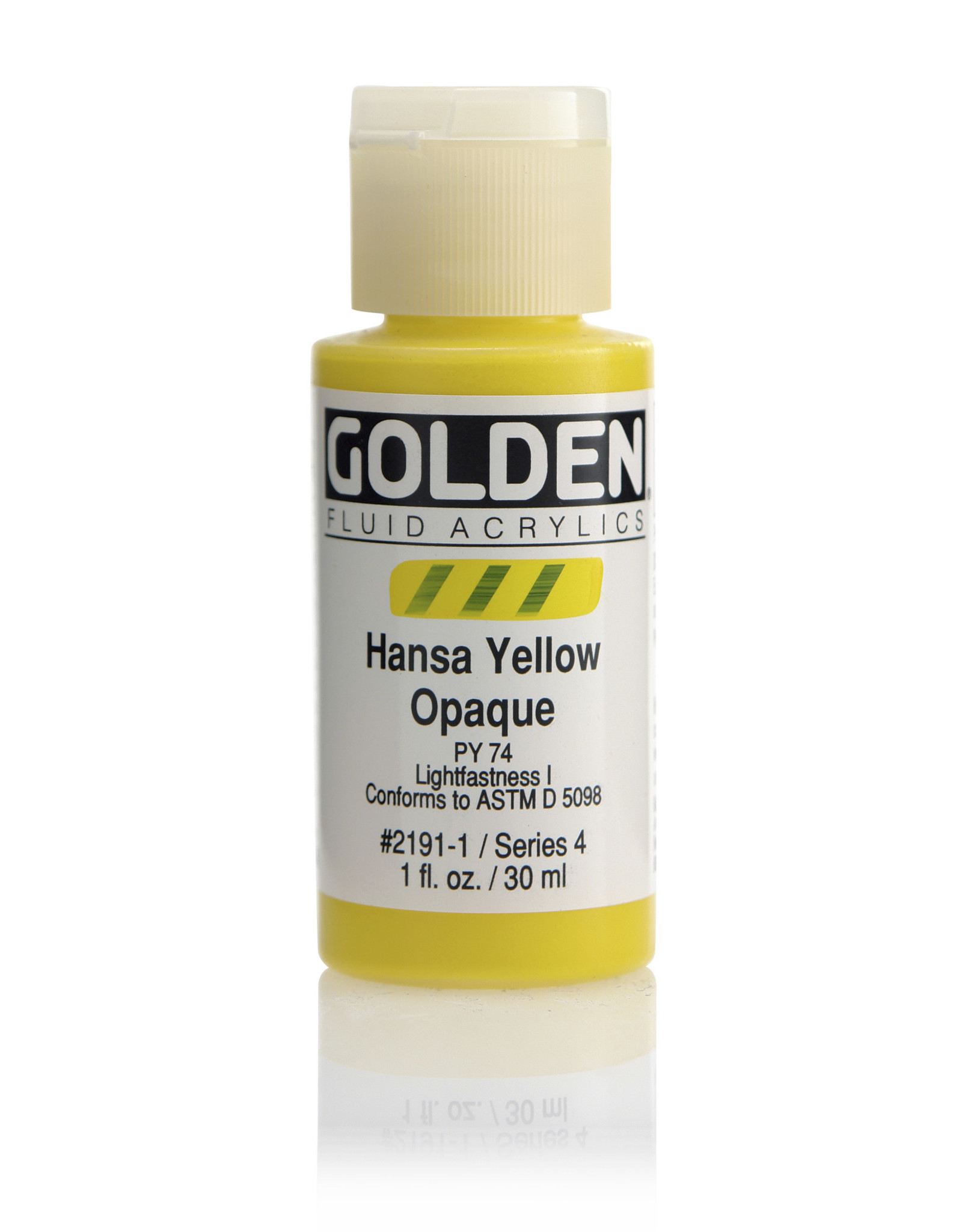 Golden Golden Fluid Acrylics, Hansa Yellow Opaque 1oz Cylinder