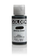 Golden Golden Fluid Acrylics, Jenkins Green 1oz Cylinder