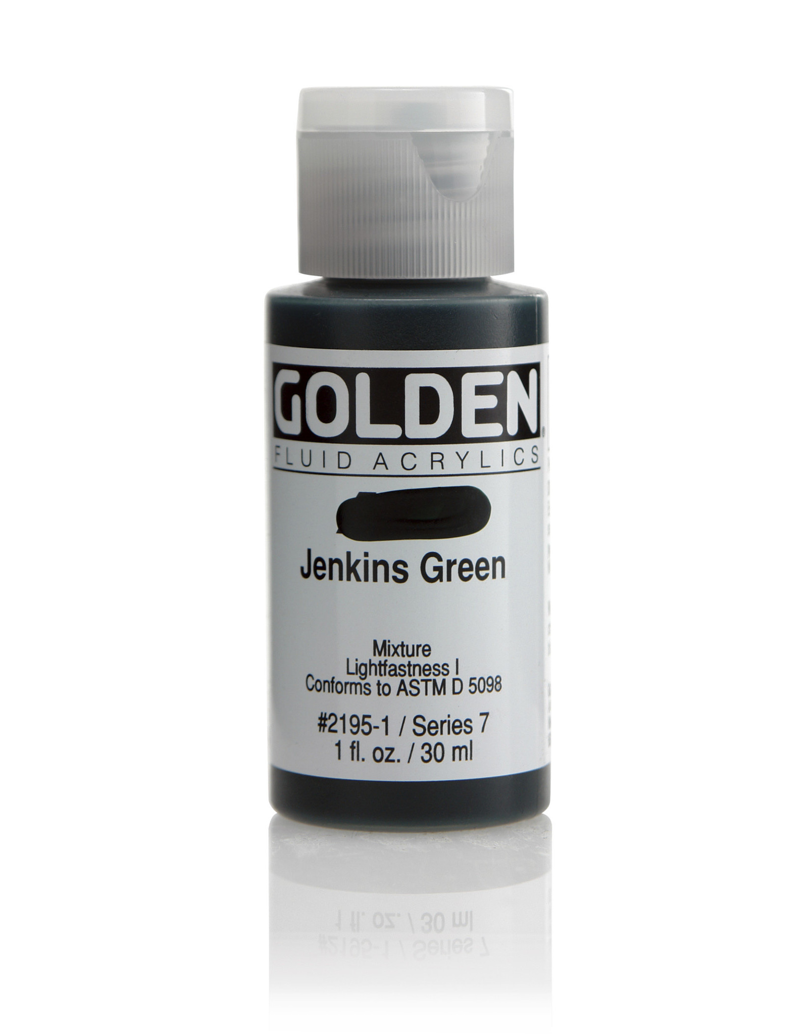 Golden Golden Fluid Acrylics, Jenkins Green 1oz Cylinder