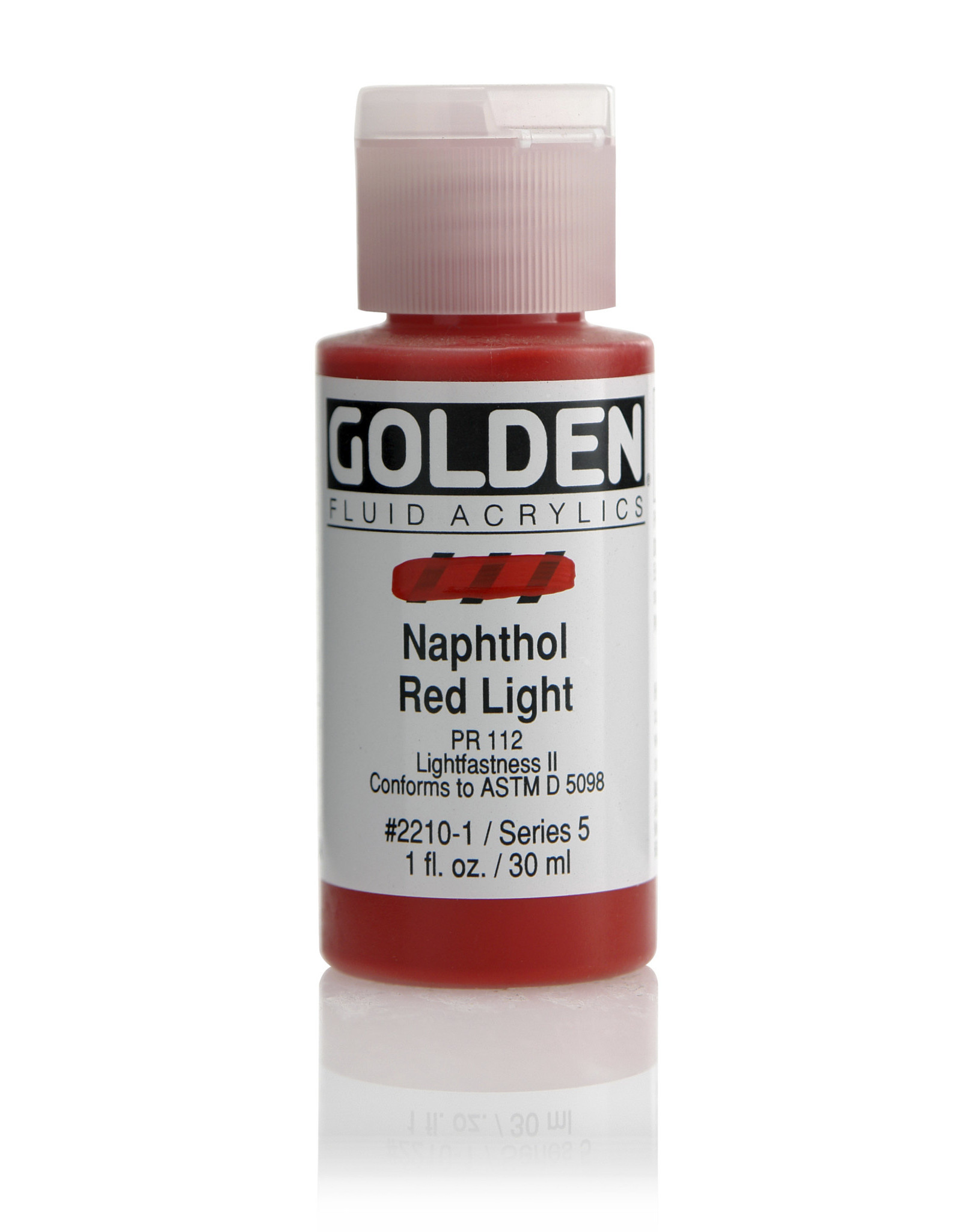 Golden Golden Fluid Acrylics, Naphthol Red Light 1oz Cylinder