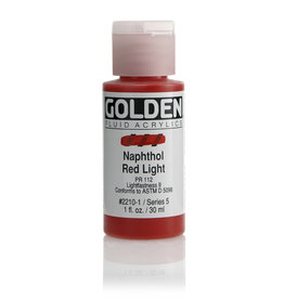 Golden Golden Fluid Acrylics, Naphthol Red Light 1oz Cylinder