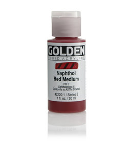 Golden Golden Fluid Acrylics, Naphthol Red Medium 1oz Cylinder