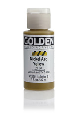 Golden Golden Fluid Acrylics, Nickel Azo Yellow 1oz Cylinder