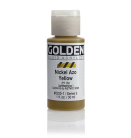 Golden Golden Fluid Acrylics, Nickel Azo Yellow 1oz Cylinder