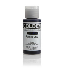 Golden Golden Fluid Acrylics, Paynes Gray 1oz Cylinder