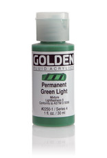 Golden Golden Fluid Acrylics, Permanent Green Light 1oz Cylinder