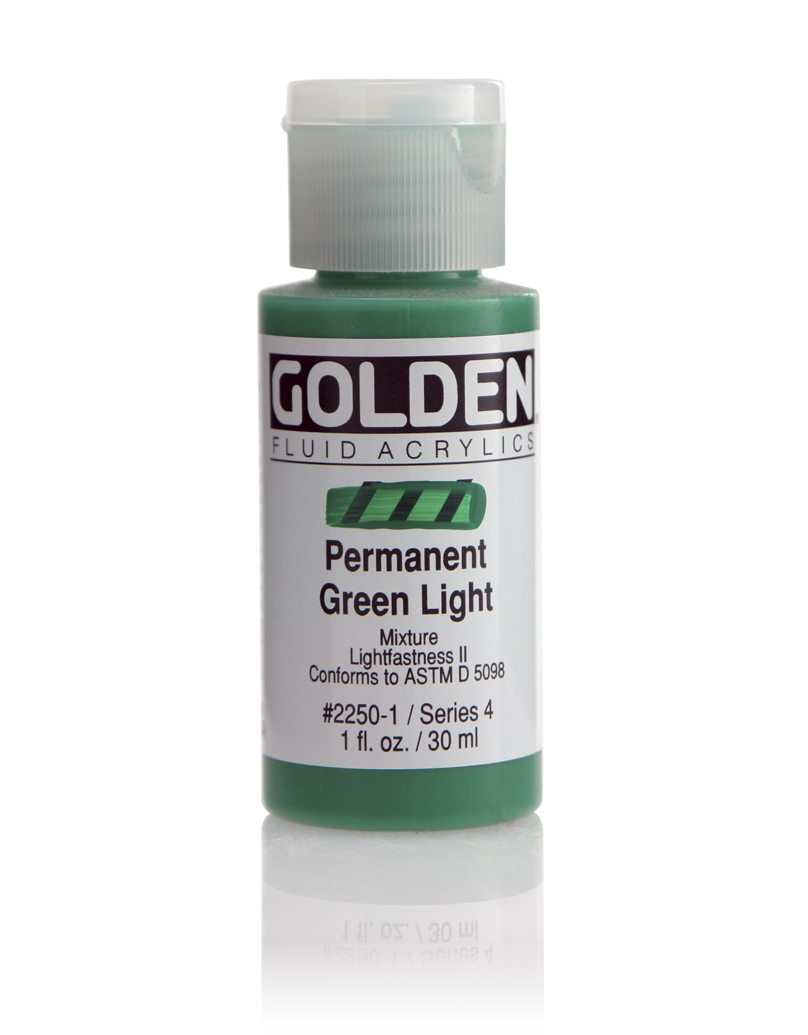 Golden Golden Fluid Acrylics, Permanent Green Light 1oz Cylinder