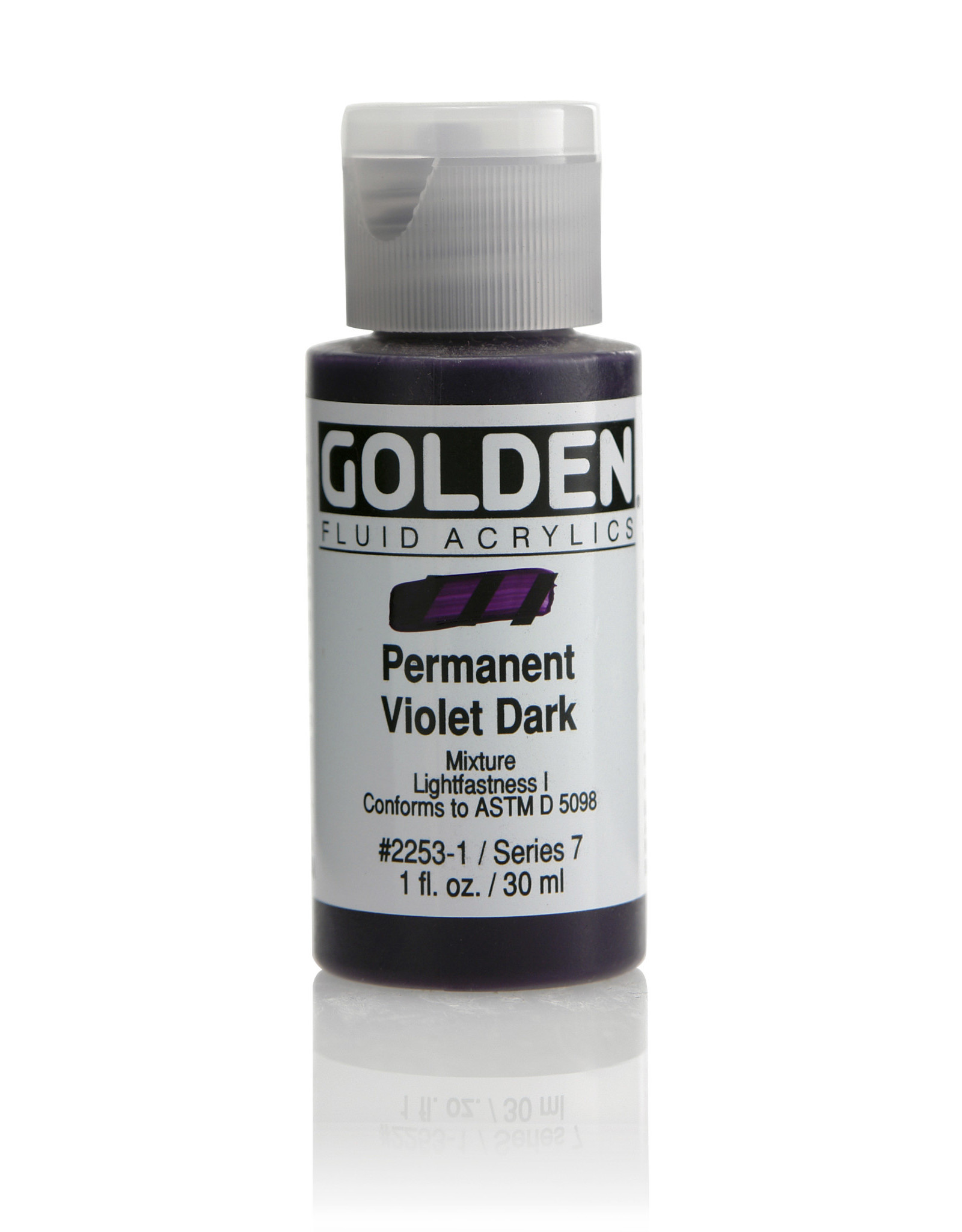 Golden Golden Fluid Acrylics, Permanent Violet Dark 1oz Cylinder