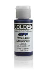 Golden Golden Fluid Acrylics, Phthalo Blue (Green Shade) 1oz Cylinder