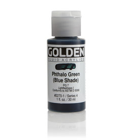 Golden Golden Fluid Acrylics, Phthalo Green (Blue Shade) 1oz Cylinder