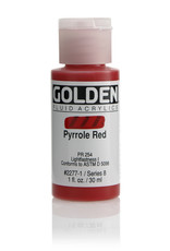 Golden Golden Fluid Acrylics, Pyrrole Red 1oz Cylinder