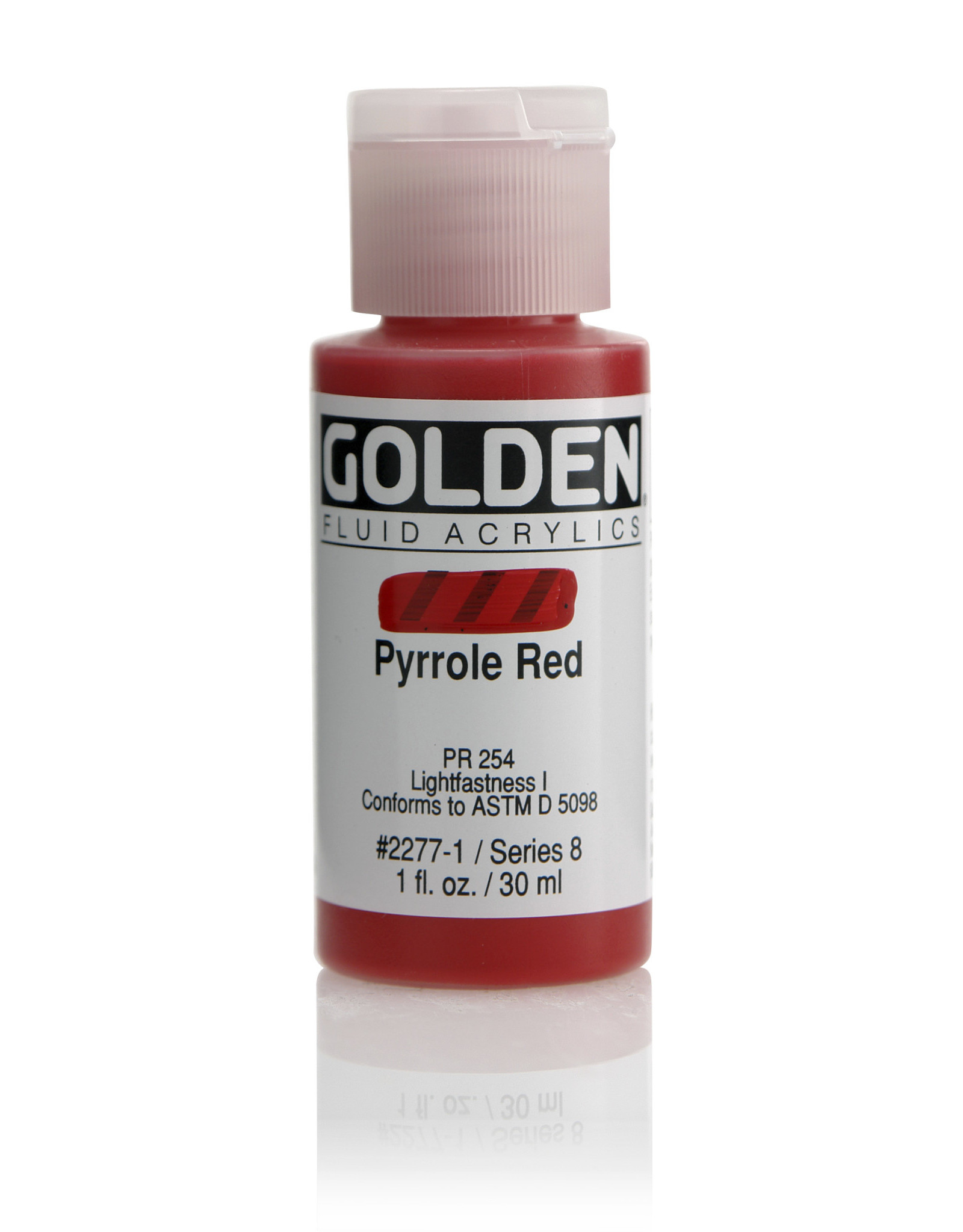 Golden Golden Fluid Acrylics, Pyrrole Red 1oz Cylinder