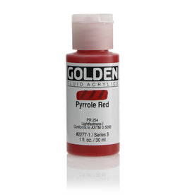 Golden Golden Fluid Acrylics, Pyrrole Red 1oz Cylinder