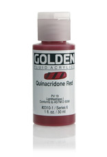 Golden Golden Fluid Acrylics, Quinacridone Red 1oz Cylinder