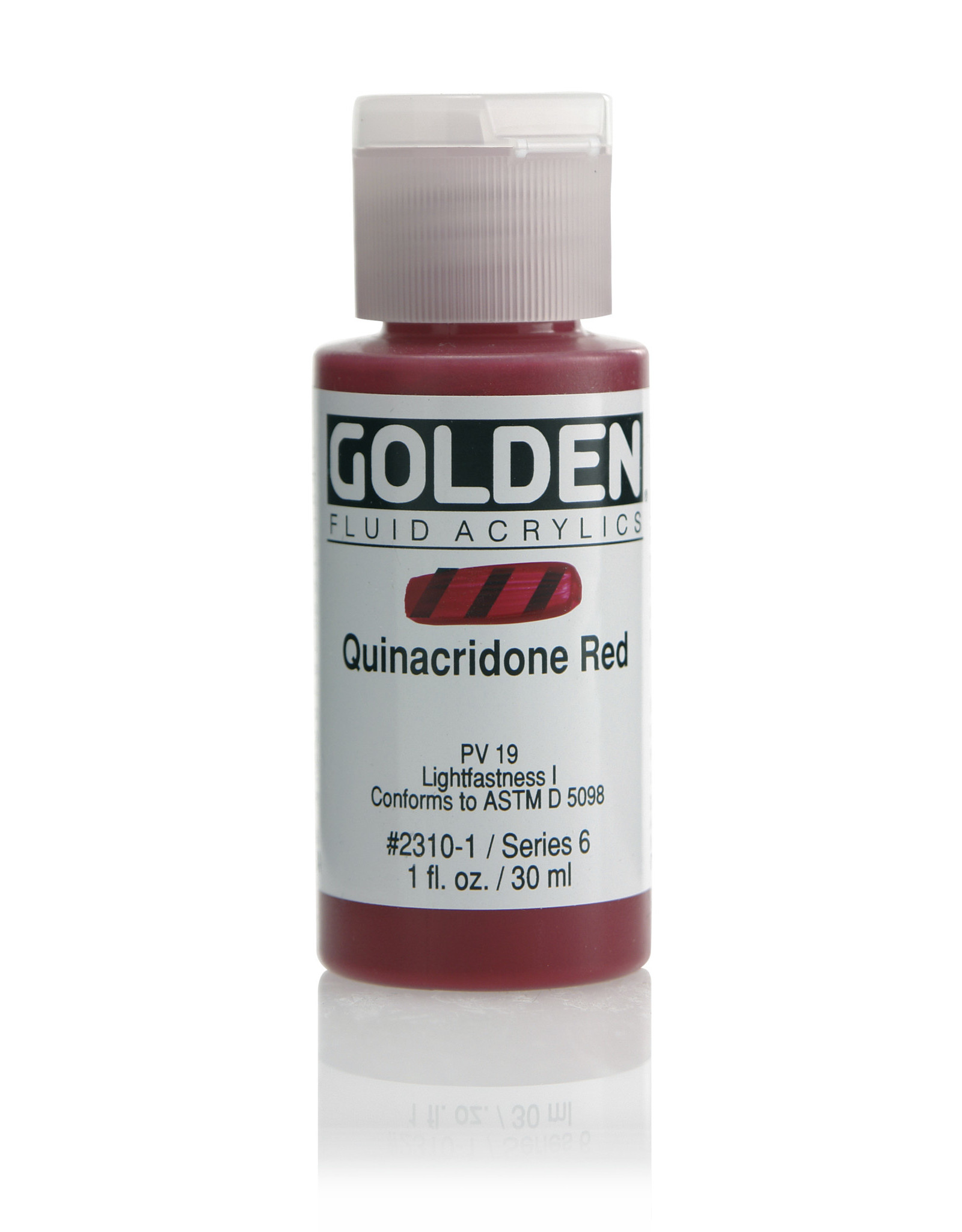Golden Golden Fluid Acrylics, Quinacridone Red 1oz Cylinder