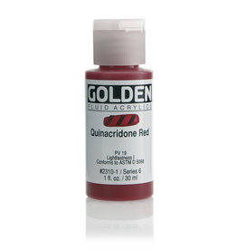 Golden Golden Fluid Acrylics, Quinacridone Red 1oz Cylinder