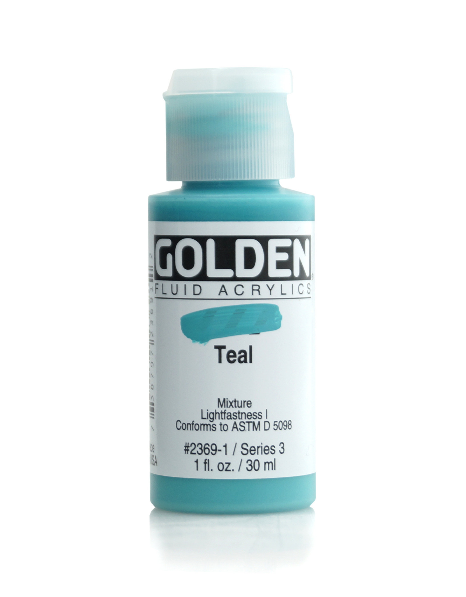 Golden Golden Fluid Acrylics, Teal 1oz Cylinder