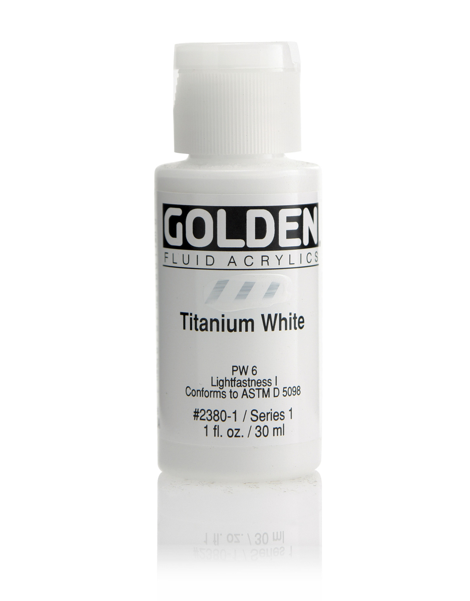 Golden Golden Fluid Acrylics, Titanium White 1oz Cylinder