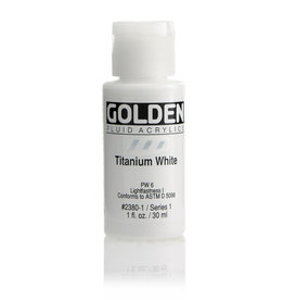 Golden Golden Fluid Acrylics, Titanium White 1oz Cylinder