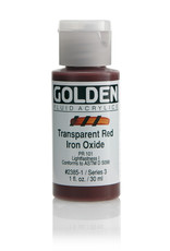 Golden Golden Fluid Acrylics, Transparent Red Iron Oxide 1oz Cylinder