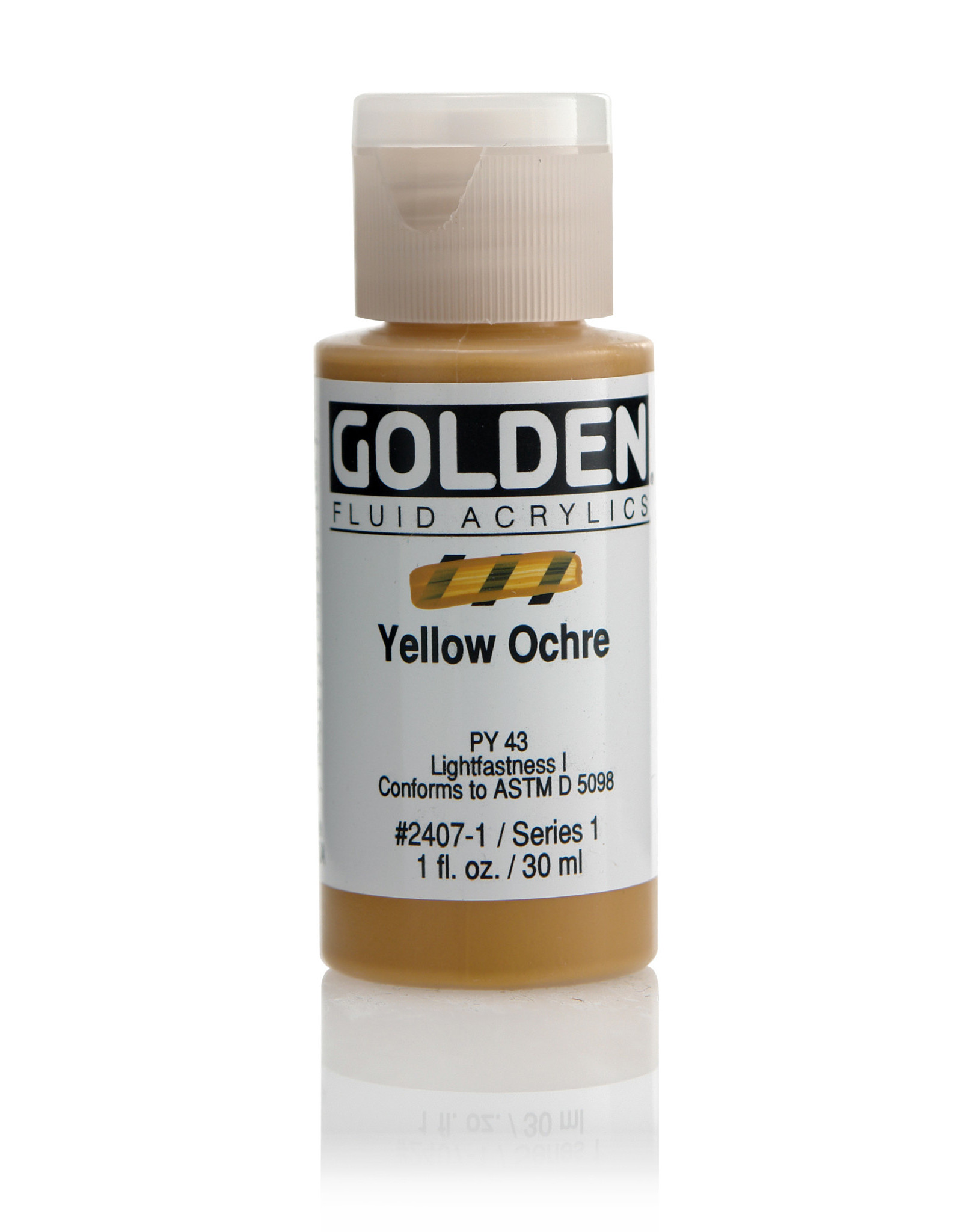 Golden Golden Fluid Acrylics, Yellow Ochre 1oz Cylinder