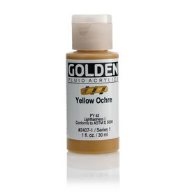 Golden Golden Fluid Acrylics, Yellow Ochre 1oz Cylinder