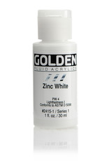 Golden Golden Fluid Acrylics, Zinc White 1oz Cylinder