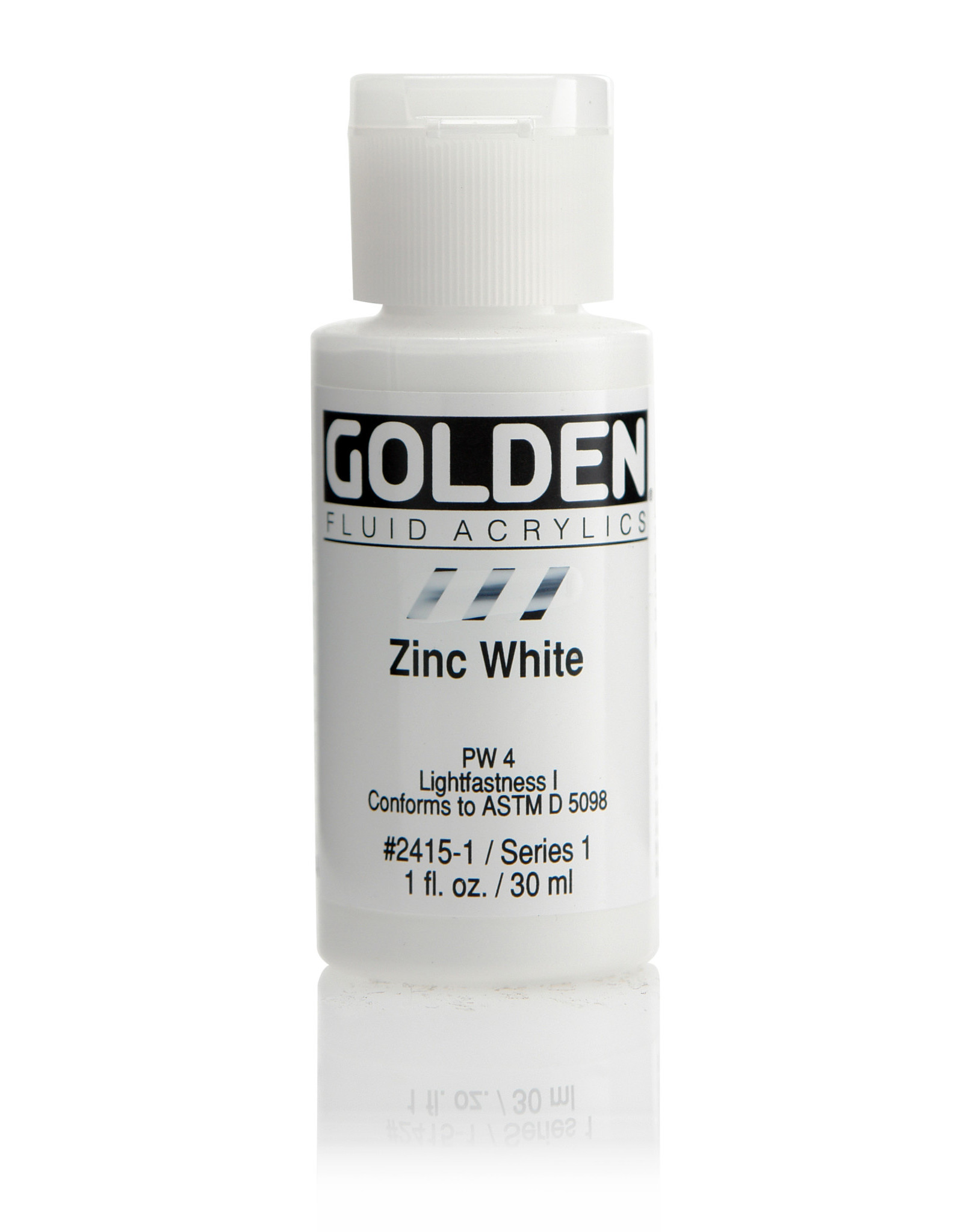 Golden Golden Fluid Acrylics, Zinc White 1oz Cylinder