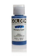 Golden Golden Fluid Acrylics, Primary Cyan 1oz Cylinder