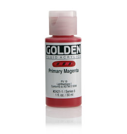 Golden Golden Fluid Acrylics, Primary Magenta 1oz Cylinder