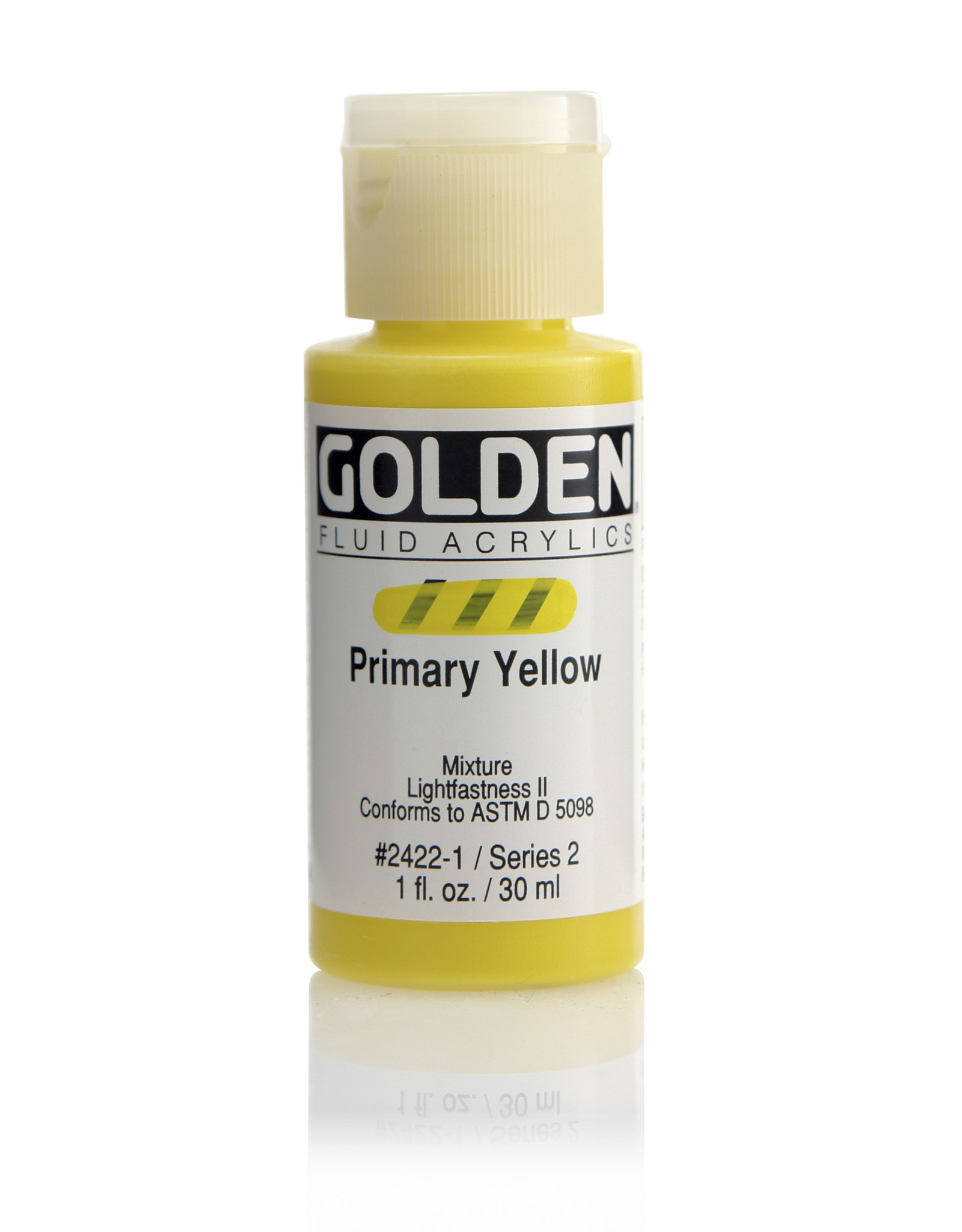 Golden Golden Fluid Acrylics, Primary Yellow 1oz Cylinder