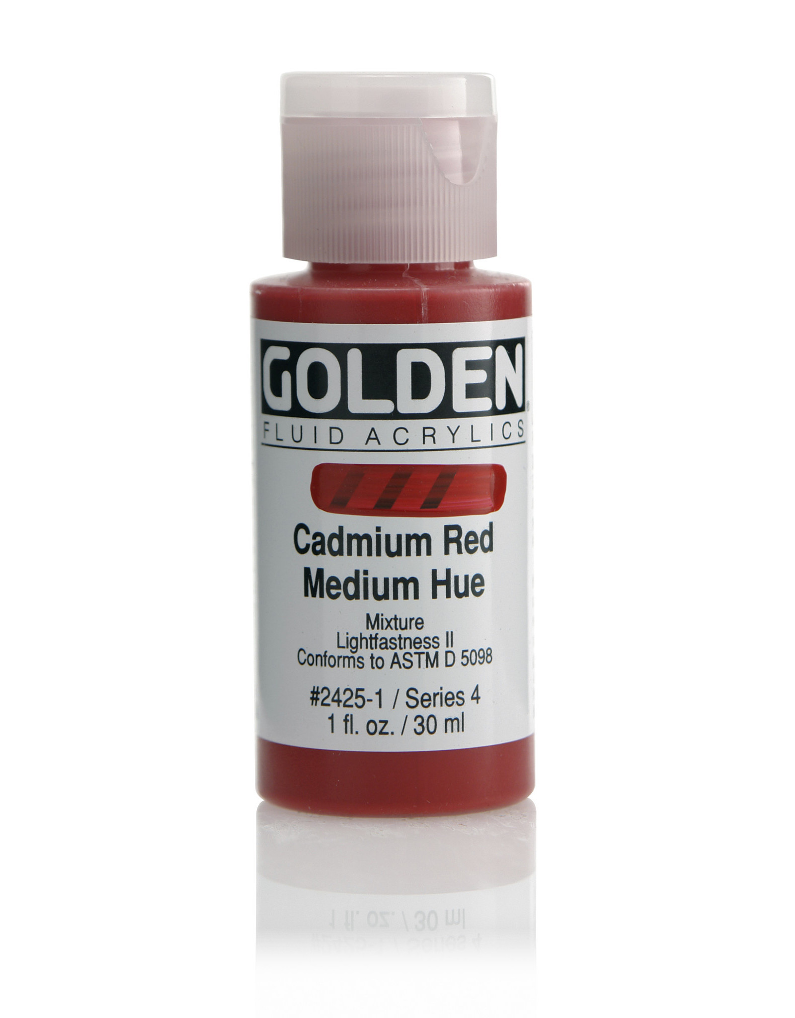 Golden Golden Fluid Acrylics, Cadmium Red Medium Hue 1oz Cylinder