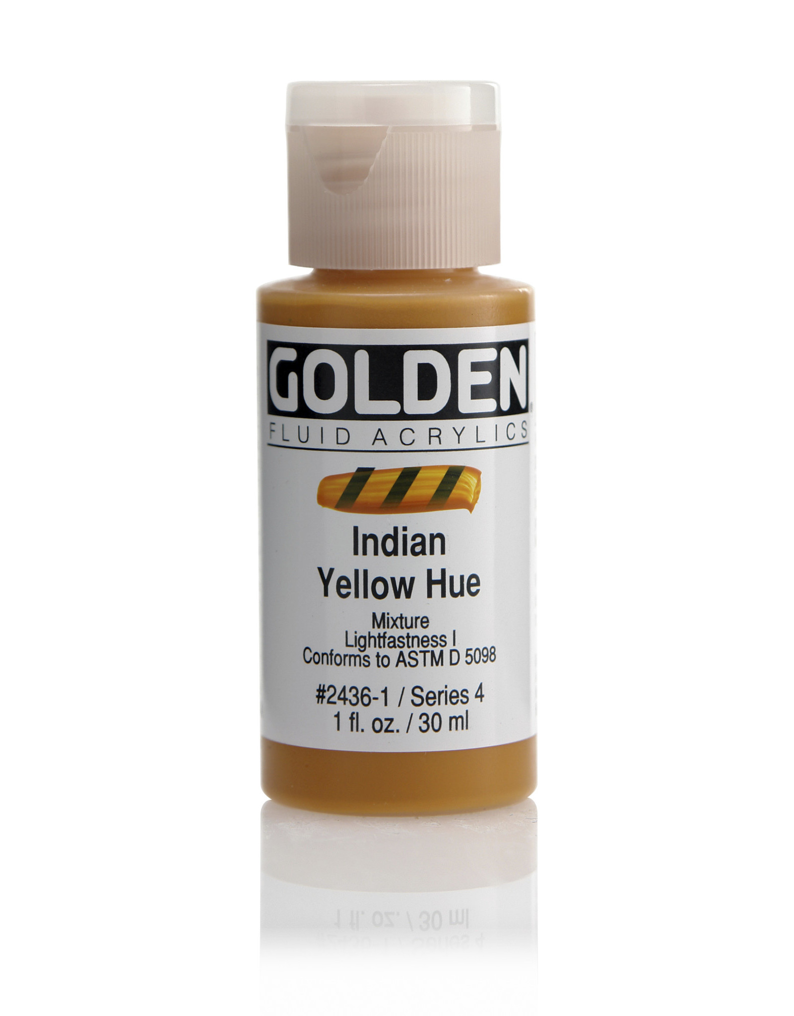 Golden Golden Fluid Acrylics, Indian Yellow Historical Hue 1oz Cylinder