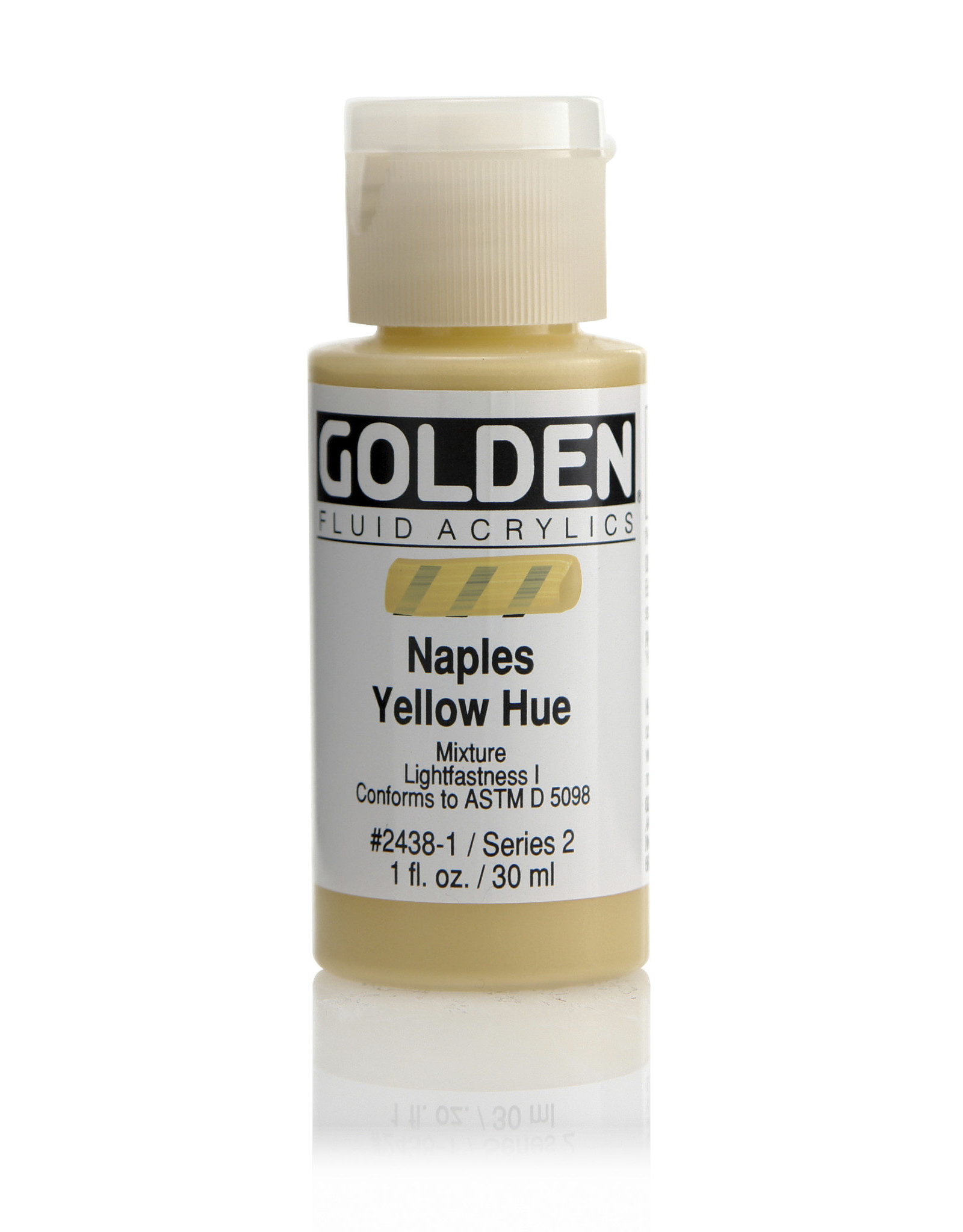 Golden Golden Fluid Acrylics, Naples Yellow Historical Hue 1oz Cylinder