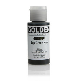Golden Golden Fluid Acrylics, Sap Green Historical Hue 1oz Cylinder