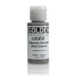 Golden Golden Fluid Acrylics, Iridescent Stainless Steel (Coarse) 1oz