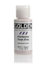 Golden Golden Fluid Acrylics, Interference Violet (Fine) 1oz Cylinder