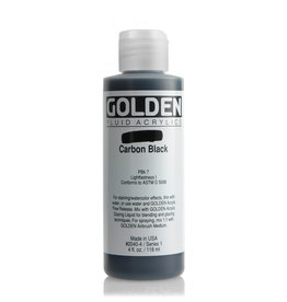 Golden Golden Fluid Acrylics, Carbon Black 4oz Cylinder